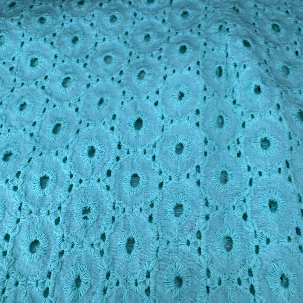 Jessica London Size 16 mint sorbet button up eyelet top 100% Cotton - Picture 10 of 11